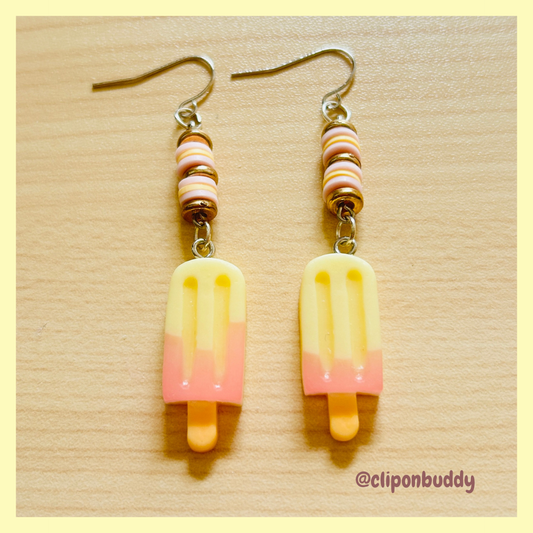 popsicle earrings: (vanilla yellow)