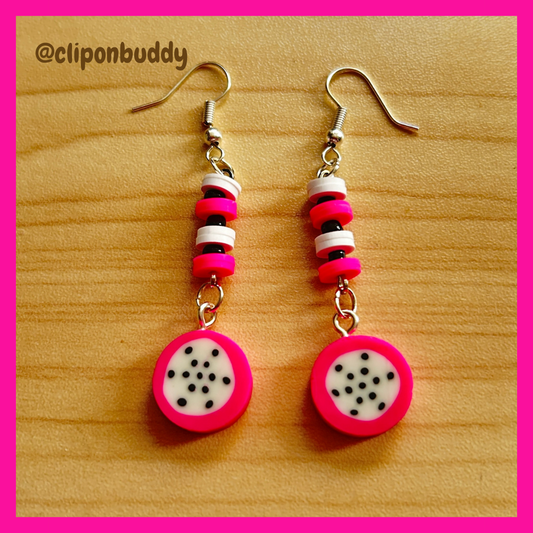 mini fruit theme: (mini pomegranate earrings)