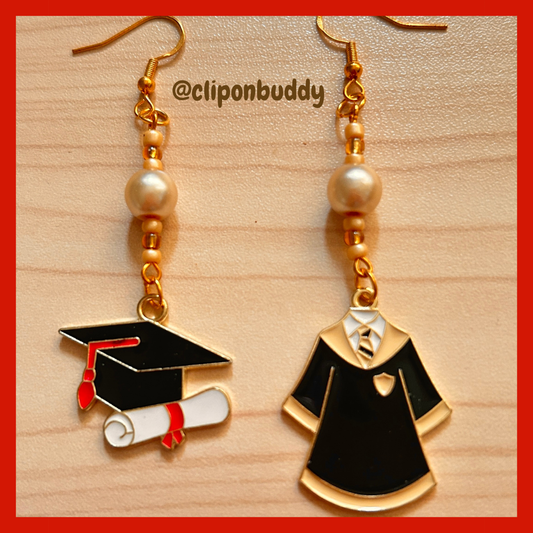 cap and gown earrings