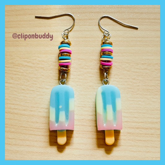 popsicle earrings: (ocean blue)