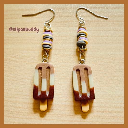 popsicle earrings: (milk chocolate)